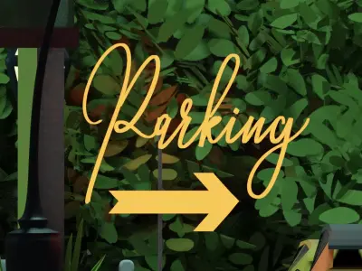 Stylized cartoon Cafe lemonica restaurant Low-poly 3D model