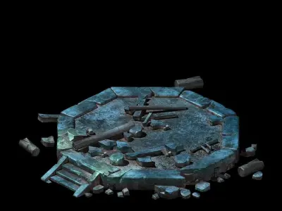 Game Black River - Building - Ruin 01 3D model