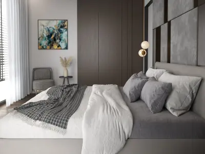 Bedroom Scene 01 3D Model 3D model