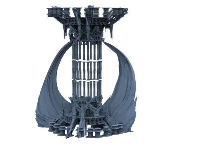 Tower of the Castle cliff collection 3D model
