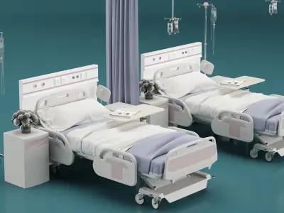 Modern Hospital Bed 3D model