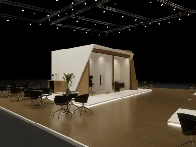 Exhibition booth design 3D model 22m x 16m 3D model 3D model
