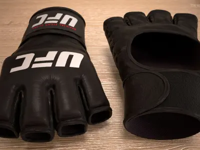  UFC Official Leather Fight Gloves 