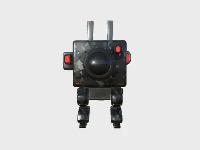 Robot C6 Camouflage - Sentinel Character SciFi Design Low-poly 3D model