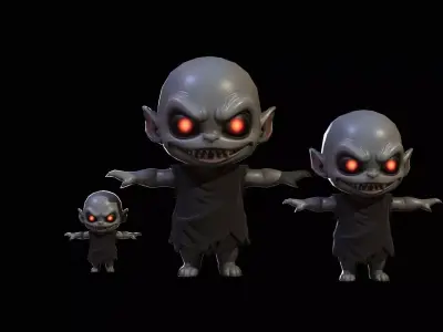 ChibiManiac5Pack1 Low-poly 3D model