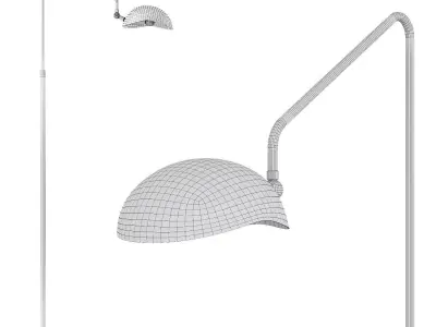 Restoration Hardware CONVESSI FLOOR LAMP Black and Brass 3D model