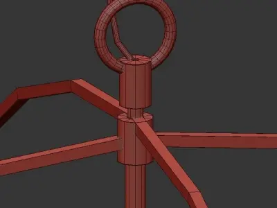 Solaris 6 sphere chandelier 3D model