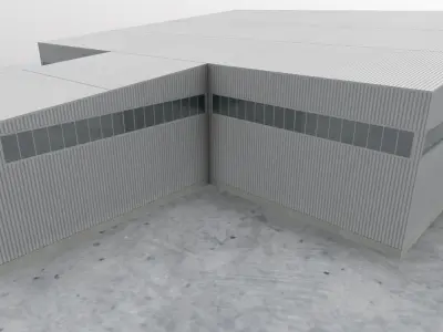 LOWS Hangar 2 Low-poly 3D model