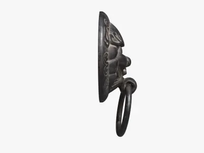Chinese animal head door knocker PBR 3D model