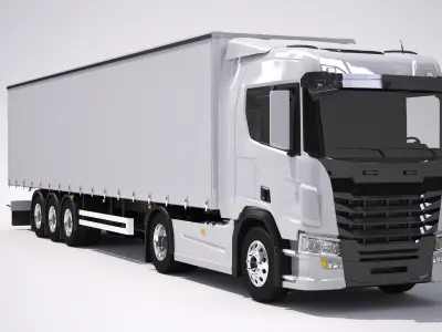  Generic Tautliner Semi Trailer 