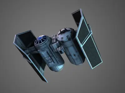Low poly Tie Bomber Low-poly 3D model