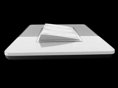 White Glass Pearl white Switch Board Low-poly 3D model