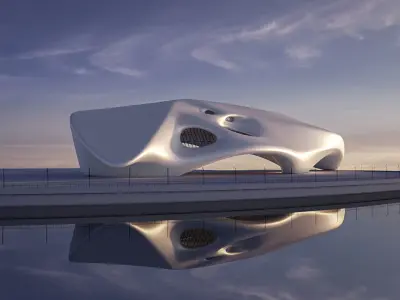 Futuristic building 35 3D model