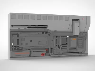 sci-fi Architecture kitbash 24 3D model