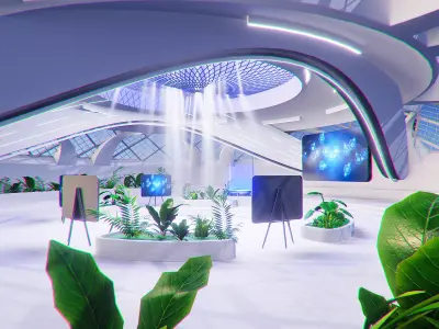Sci Fi Exhibition Hall Interior 3D model