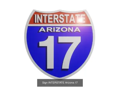 Highway Freeway Signs 3D Model Pack