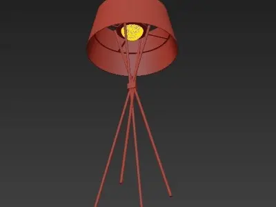 Black Metall Lamp 3D model