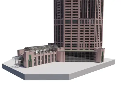 Chicago Building lowpoly Low-poly 3D model
