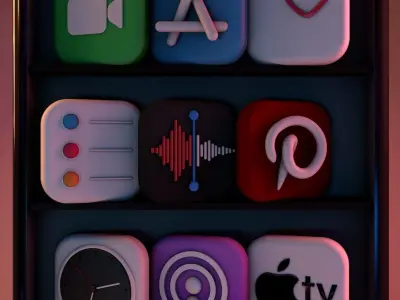 APP STORE Low-poly 3D model