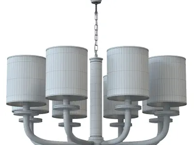 Chandelier gold Clear crystal 3D model