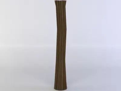 Fence segment pole Low-poly 3D model