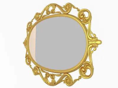Mirror gold ornate 3D model purchase