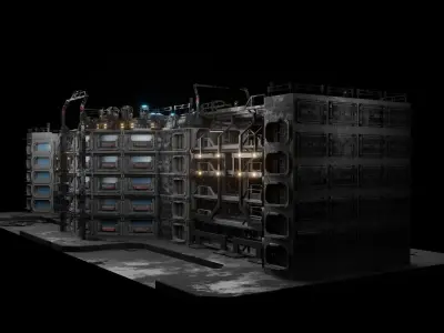 Base of operations computer center building 3d model 3D model