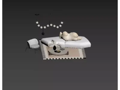 French sofa 3D model