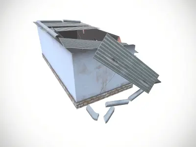Damage Albester House Low-poly 3D model
