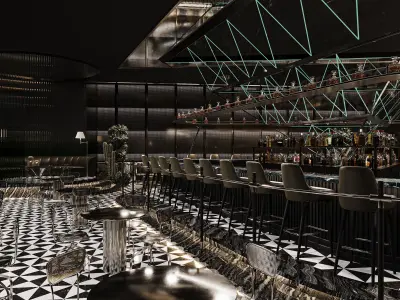 night club  interior 3D model