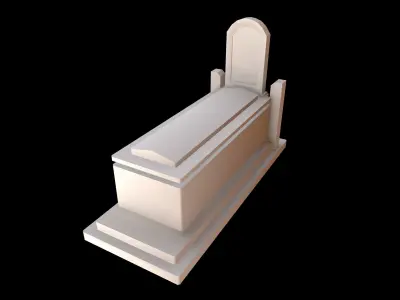 Grave 1 gravestone Low-poly 3D model