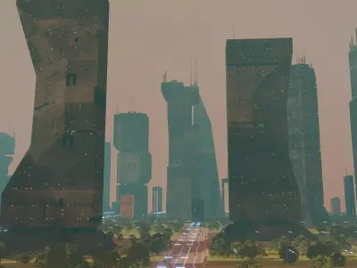 Alien Planet Sci-Fi City 15 3D model