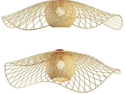 Aliexpress modern rattan chandelier 3D model