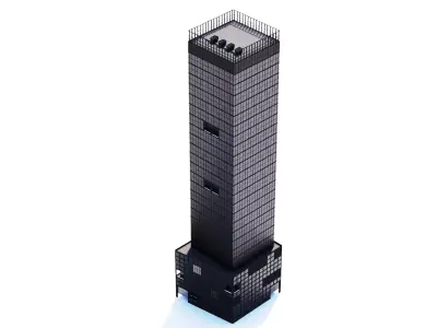 55 Hudson Yards Building Low-poly 3D model