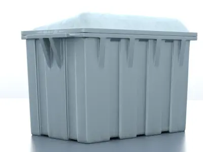 Metal Big Garbage Container 3D model