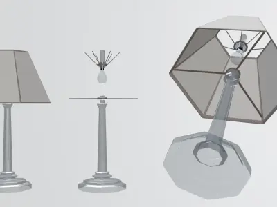 modern office lamp Low-poly 3D model