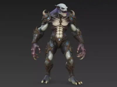 Armored Humanoid Monster Variant 3D Model 3D model
