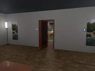 Closet open door 3D model