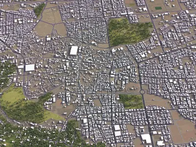 Hofuf - 3D City Low-poly 3D model