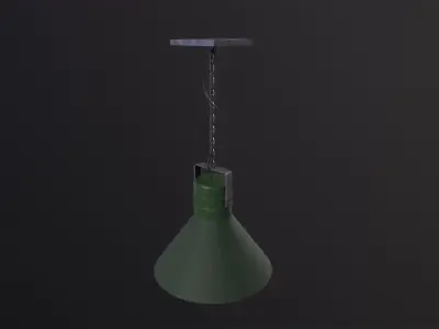 Hangar Lamp 3D Model Low-poly 3D model
