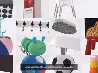 Large collection of essential 3D assets 3D Model Pack