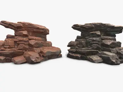 Sharp Rock Collection Low-poly 3D model