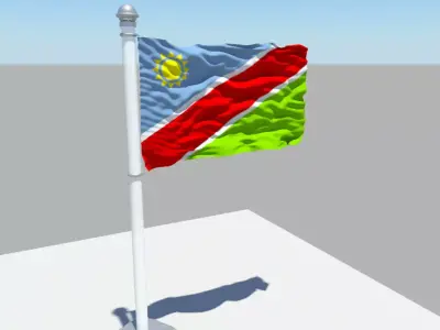 Namibia flag 3D model