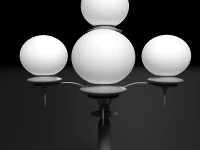 Realistic 3D Street Lamp Model  High-Quality for Architectural 3D model