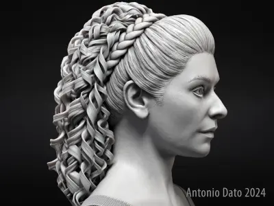 Marina Sirtis as Deanna Troi Bust Printable 3D Model 3D print model