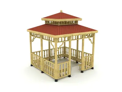  3D Outdoor Gazebo 002 3D model