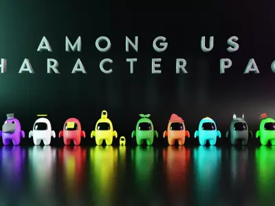 Among Us Character pack 3D model