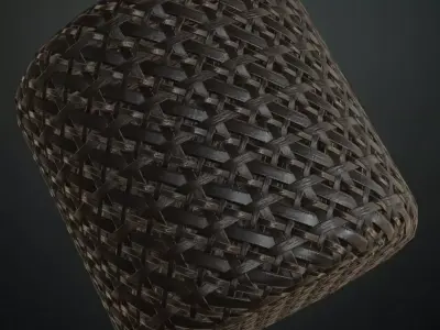Tri-Axial Dark Woven Mesh PBR Seamless Texture
