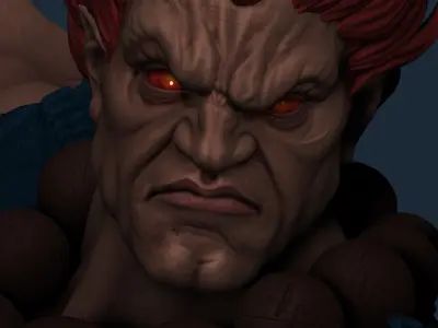 Akuma Street Fighter 3D print model