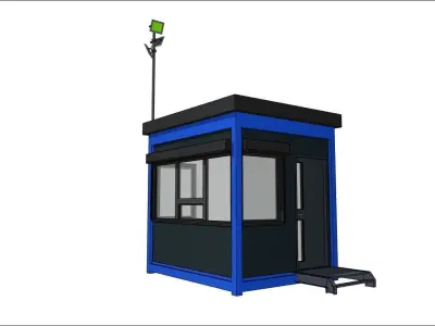 container guard booth 250cm x 300cm many formats 3D model